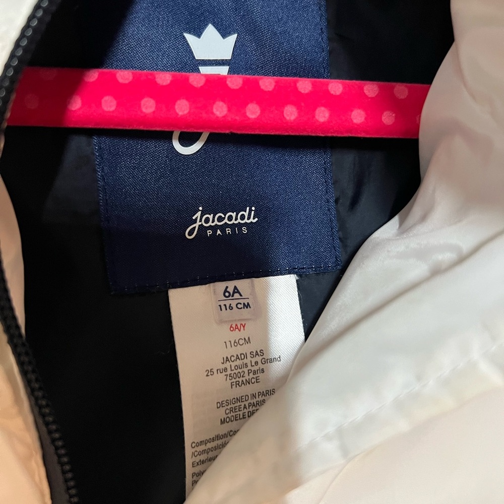 Jacadi White Puffer Jacket for Unisex size 6 - Picture 3 of 5